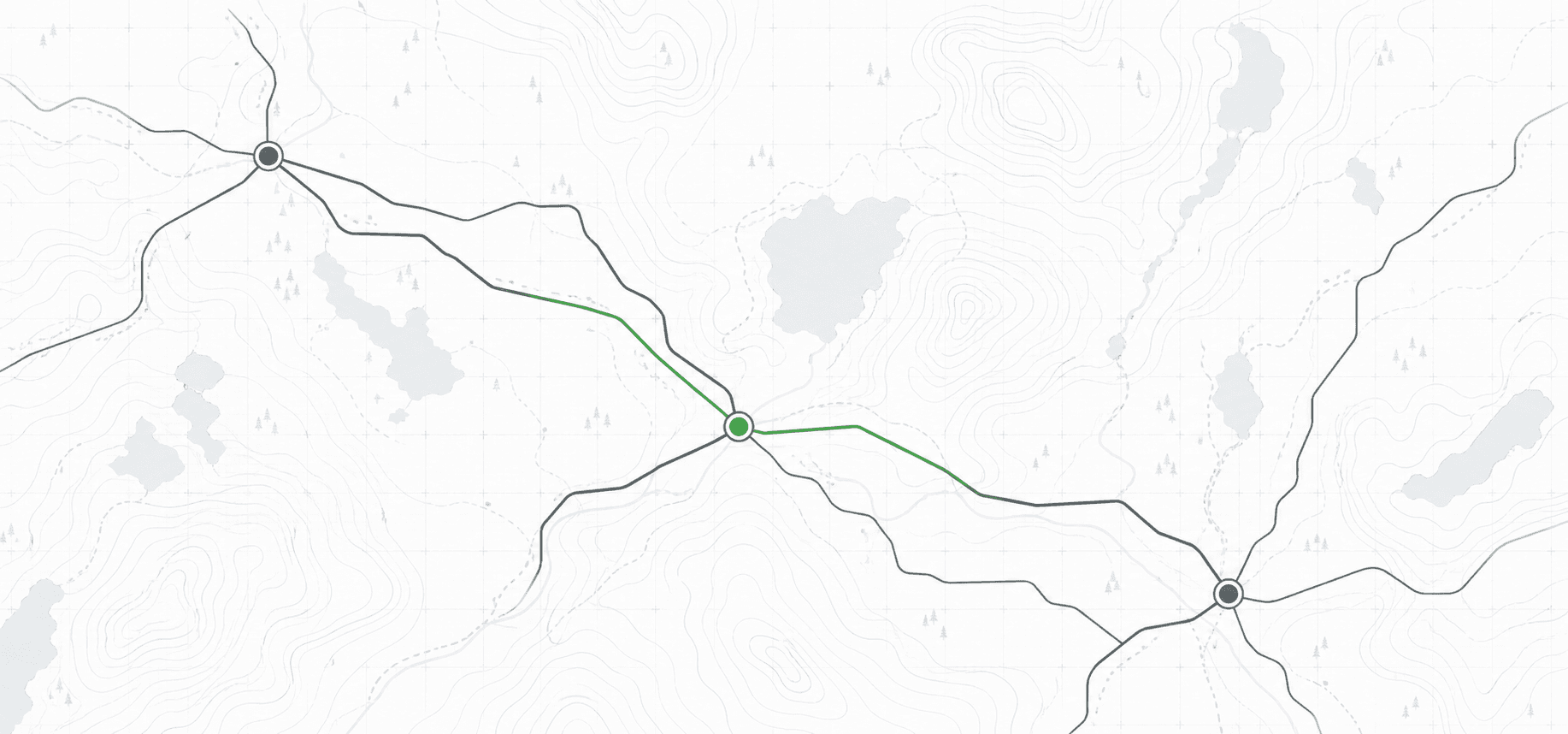 Carte topographique stylisée du territoire desservi dans les Laurentides